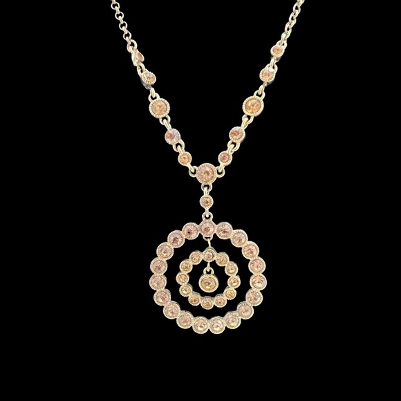 Cache Gold Colored Stone Medallion Necklace. - Picture 4 of 9